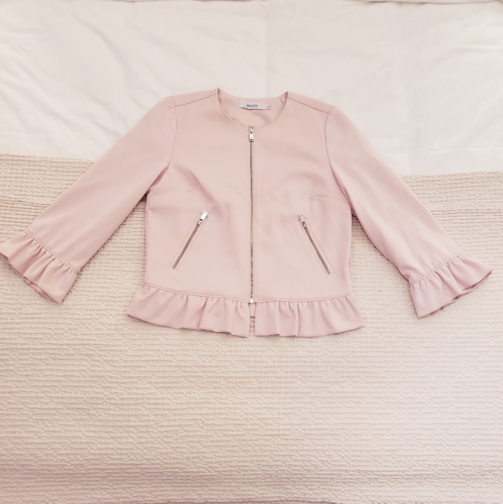 Ricki's Ruffled Edge Full-Zip Blazer/Jacket - Picture 3 of 7